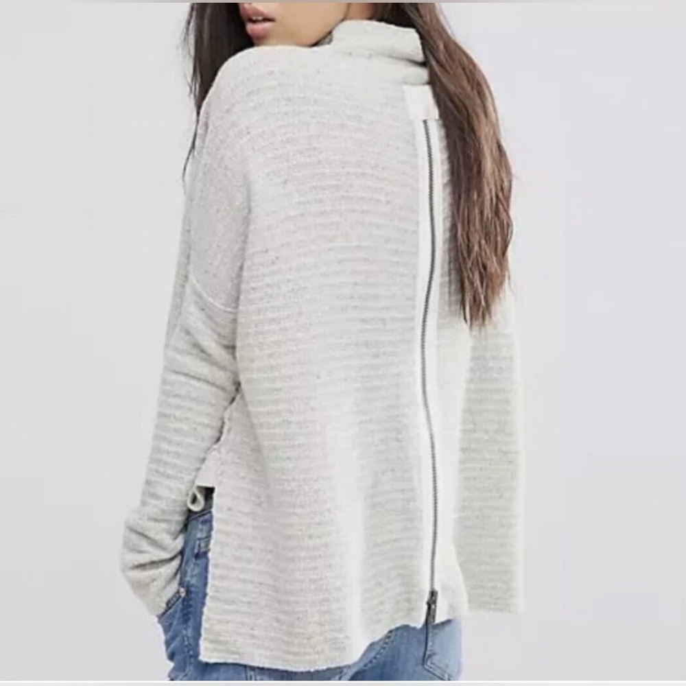 Free People Arctic Fox Zip Back Sweater